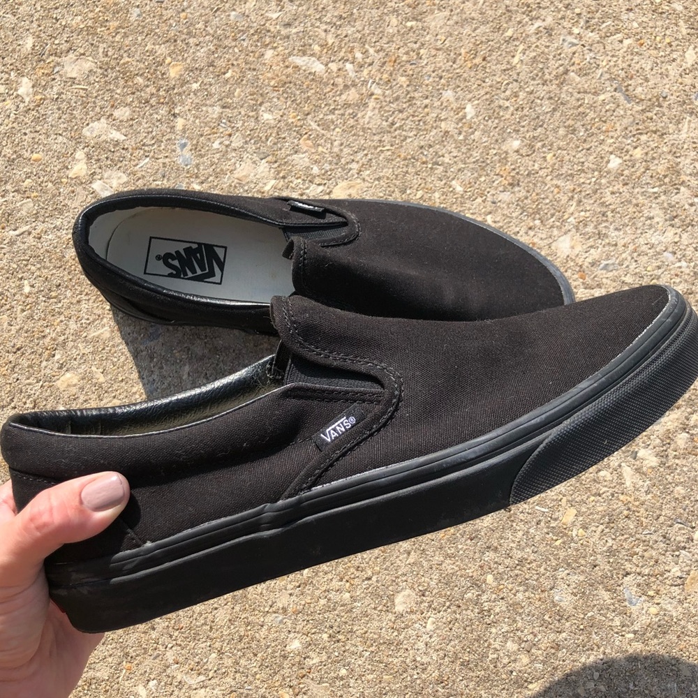 Black Slip On Vans Men’s Size 10.5